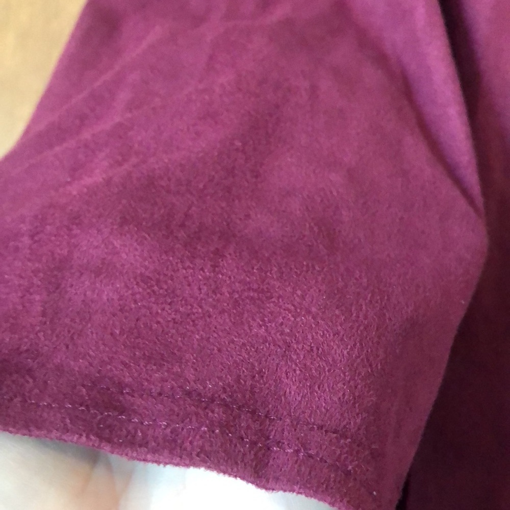 New Directions faux suede fringe cover up - Picture 3 of 5